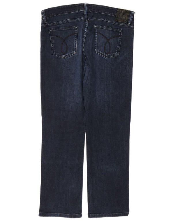Calvin Klein Herre Regular Straight Jeans W34 L30 Marineblå Bomuld