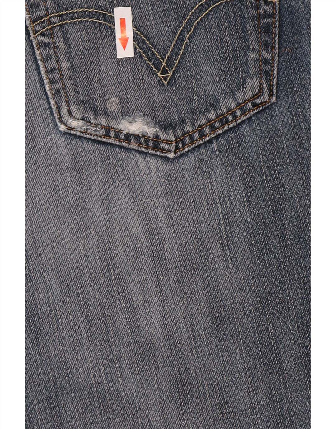 Levi's Herre 501 Distressed Straight Jeans W32 L28 Blå Bomuld