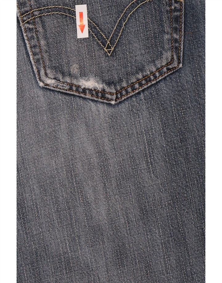 Levi's Herre 501 Distressed Straight Jeans W32 L28 Blå Bomuld