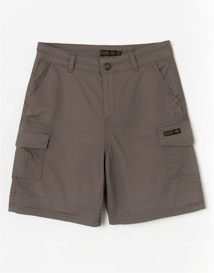 Bænk Dame Cargo Shorts UK 12 Medium W30 Grå Bomuld