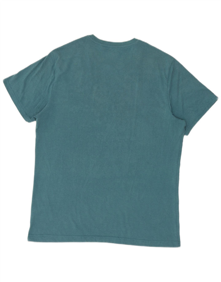 Penguin Herre Grafisk T-Shirt Top XL Blå Bomuld