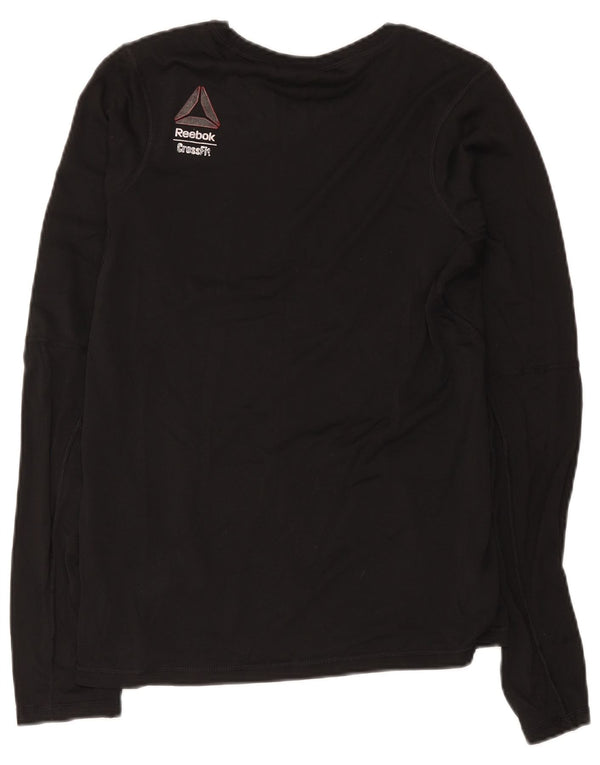 Reebok Herre Cross Fit Top Langærmet Medium Sort Polyester