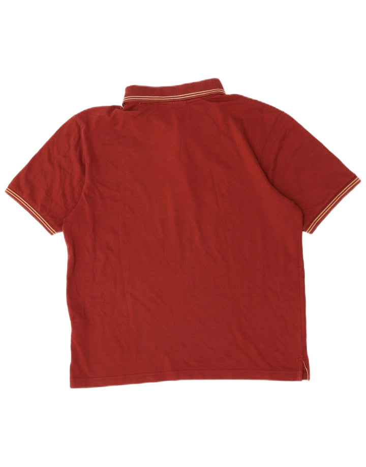 Champion herre poloshirt Medium Bourgogne stribet bomuld