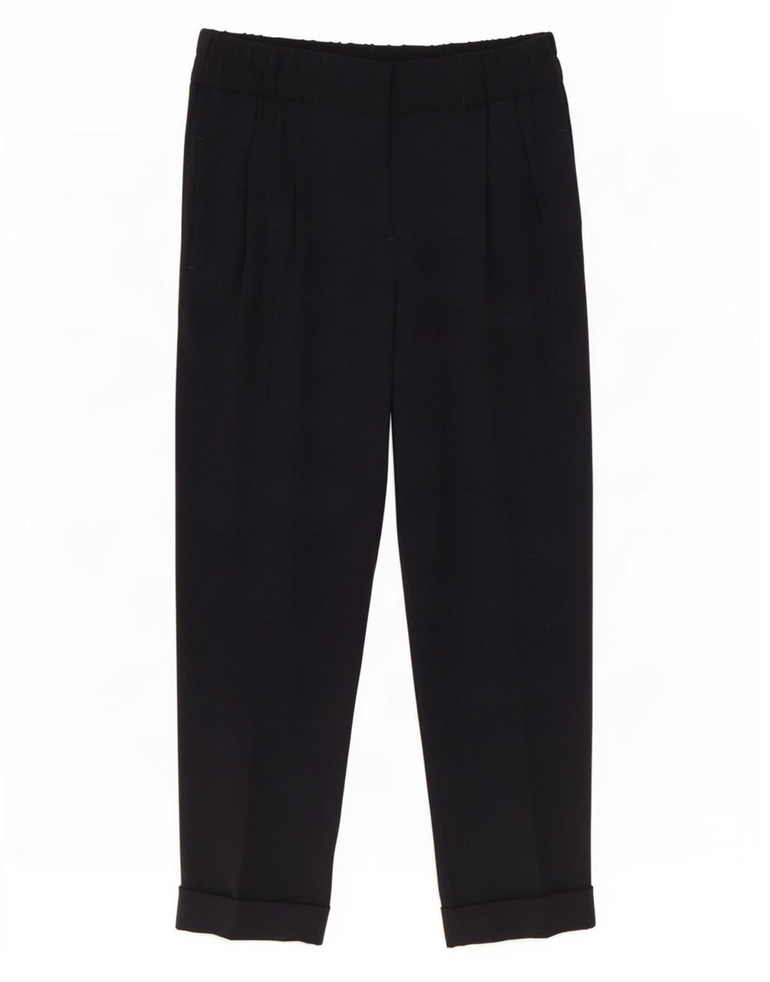 Massimo Dutti Dame Cropped Trousers EU 40 Medium W30 L25 Sort Viscose