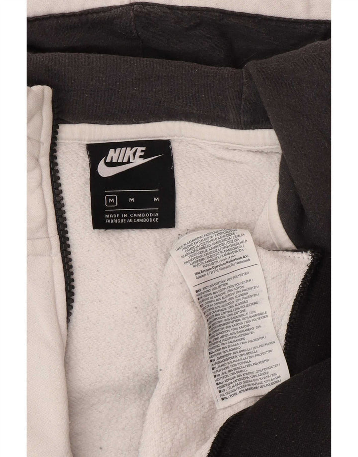 Nike hættetrøje med lynlås til mænd mellem Hvid Colourblock Bomuld