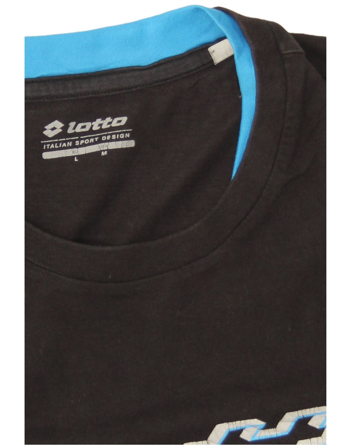 LOTTO Herre Grafisk T-Shirt Top Medium Sort