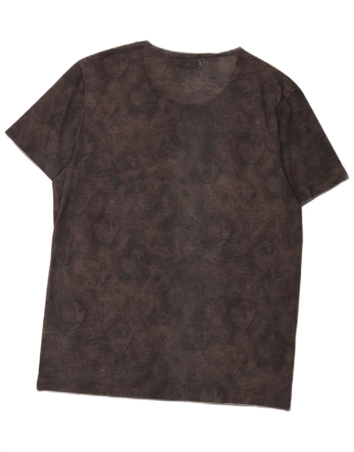 Rifle Herre grafisk T-shirt Top Medium Grey Tie Dye