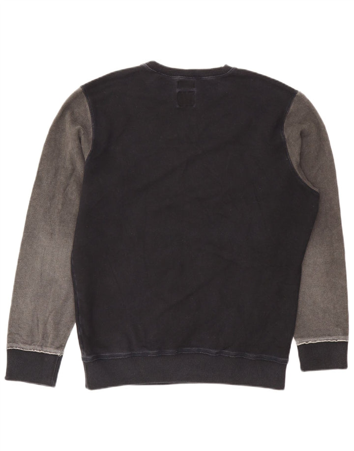 Diesel Herre Sweatshirt Jumper Medium Marineblå Colourblock Bomuld