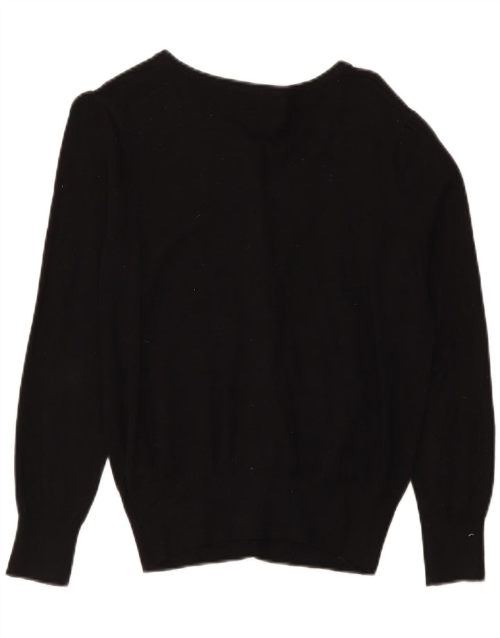 Marks & Spencer Dame Cardigan Sweater UK 14 Medium Black Viscose