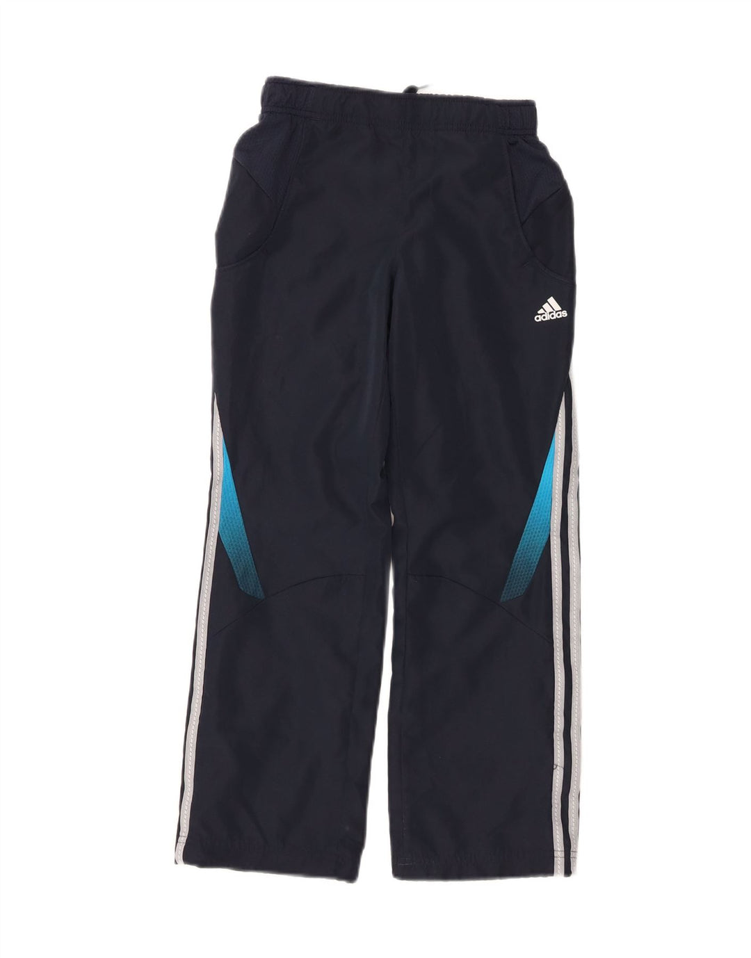 ADIDAS Boys Climacool Tracksuit Trousers 9-10 Years  Navy Blue Colourblock Vintage Adidas and Second-Hand Adidas from Messina Hembry 