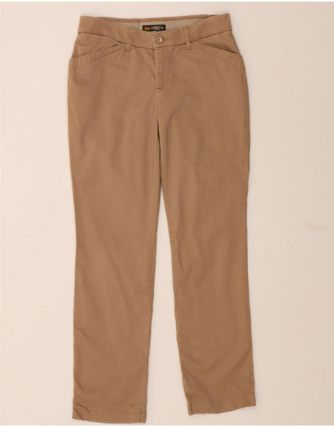 LEE Womens Flex Regular Fit Casual Trousers US 4 Small W27 L29 Beige Vintage Lee and Second-Hand Lee from Messina Hembry 