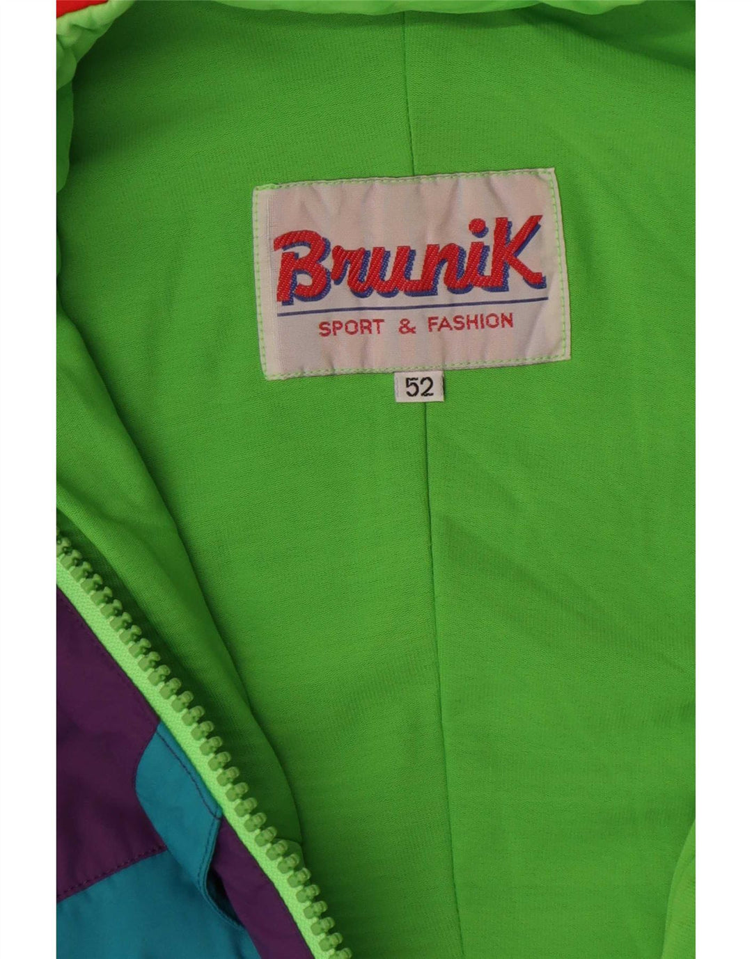 Brunik Herre Ski Jumpsuit IT 52 Stor Lilla Colourblock Polyamid