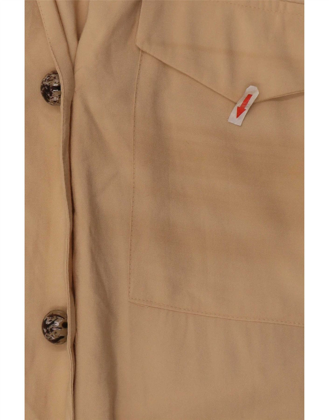 Zara Dameskjorte UK 14 Medium Beige Viscose
