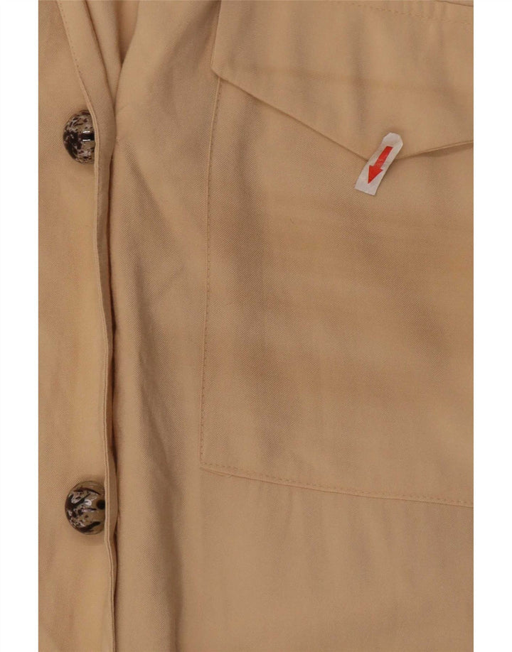 Zara Dameskjorte UK 14 Medium Beige Viscose