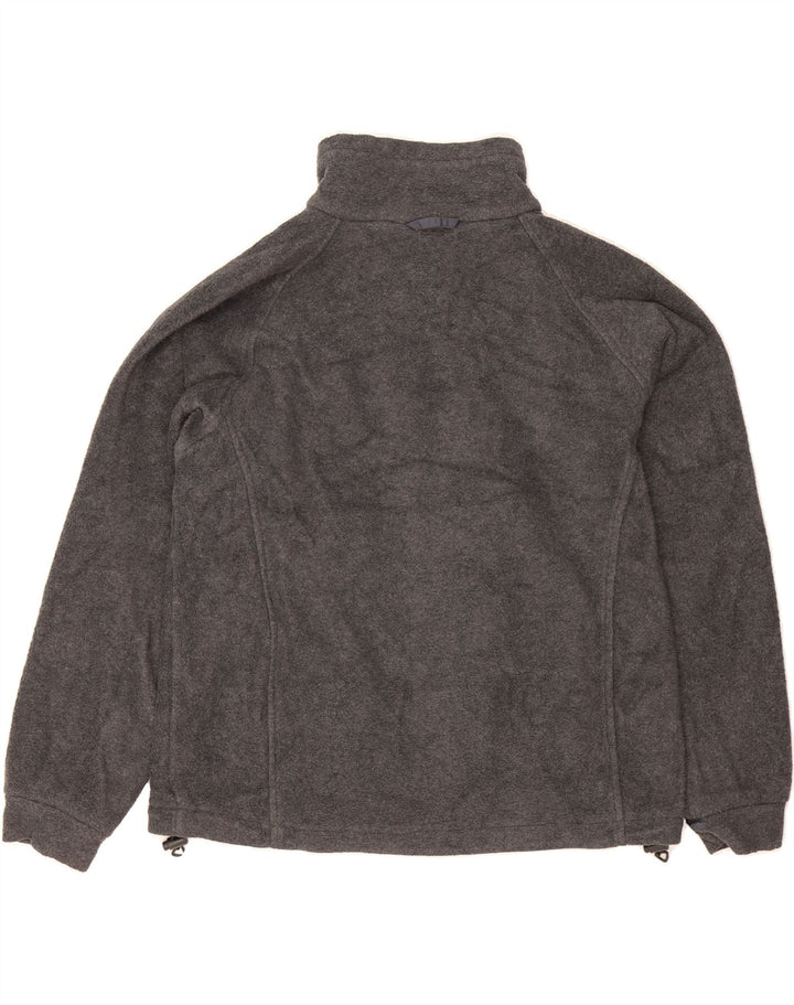 COLUMBIA Womens Oversized Fleece Jacket UK 10 Small Grey Vintage Columbia and Second-Hand Columbia from Messina Hembry 
