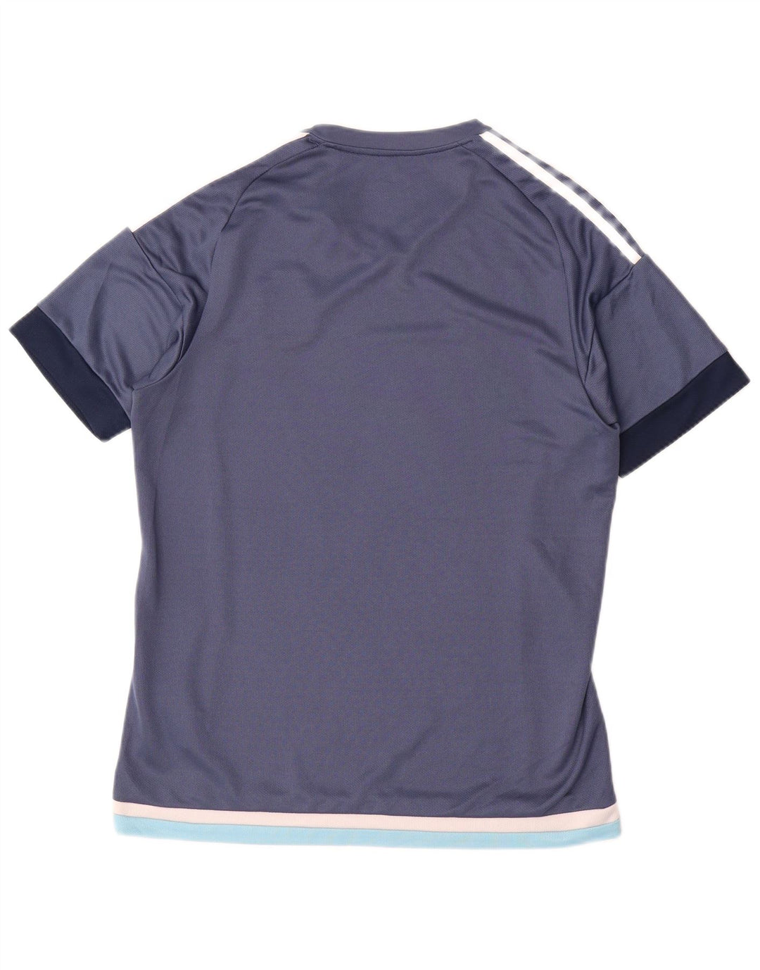 Adidas Herre Climalite T-Shirt Top Medium Marineblå Colourblock Polyester