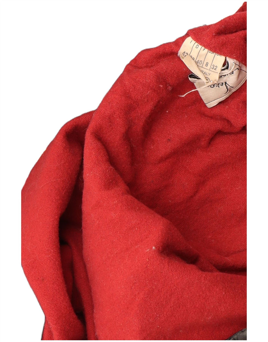 VINTAGE Oversized læderfrakke med hætte til kvinder IT 42 Medium sort læder