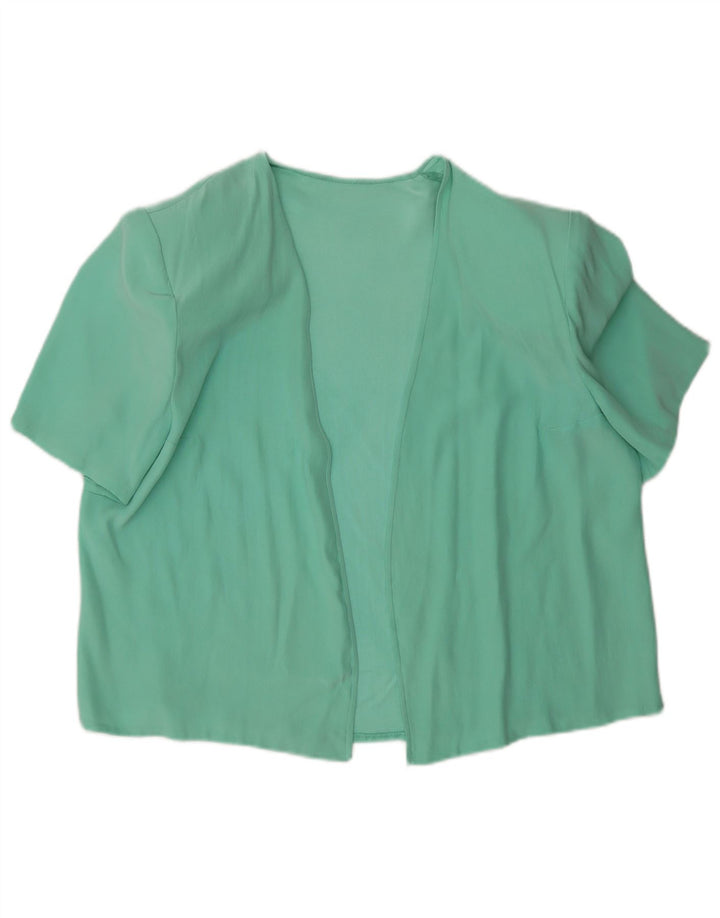 VINTAGE Womens Cardigan Top UK 18 XL Turquoise