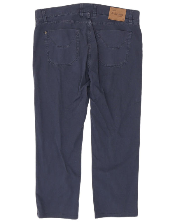 Jeckerson Herre Slim Fit Casual Bukser W36 L26 Marineblå Bomuld