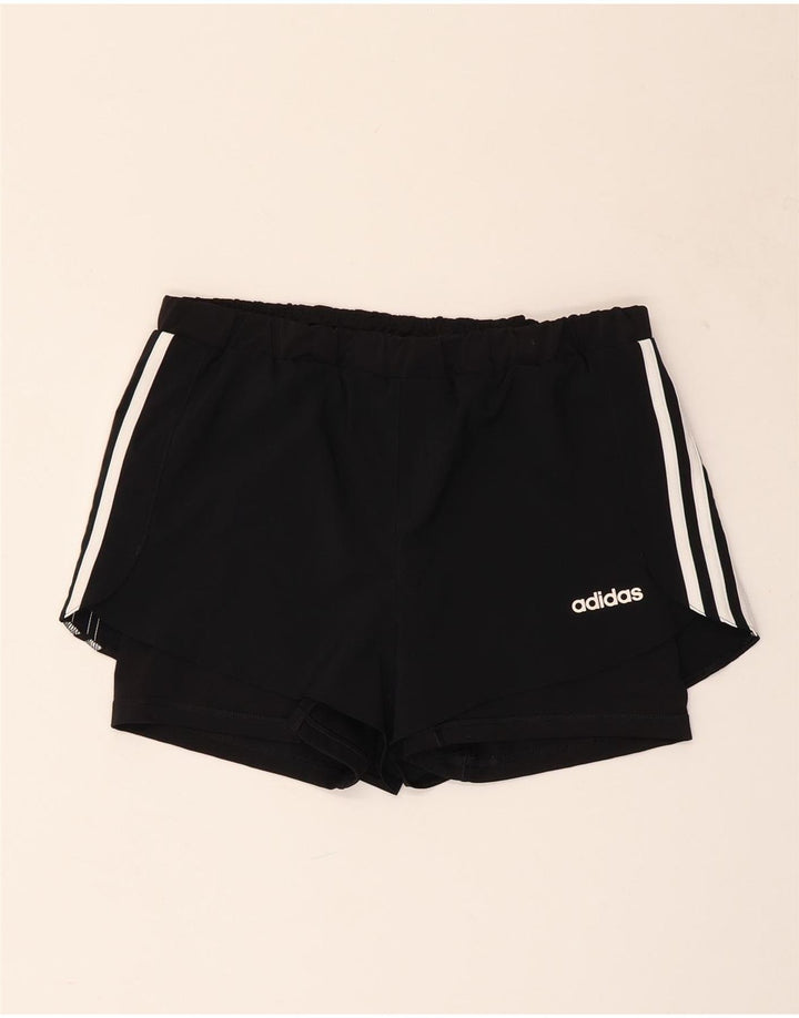 ADIDAS Climalite sportsshorts til kvinder UK 8/10 Small Black Polyester