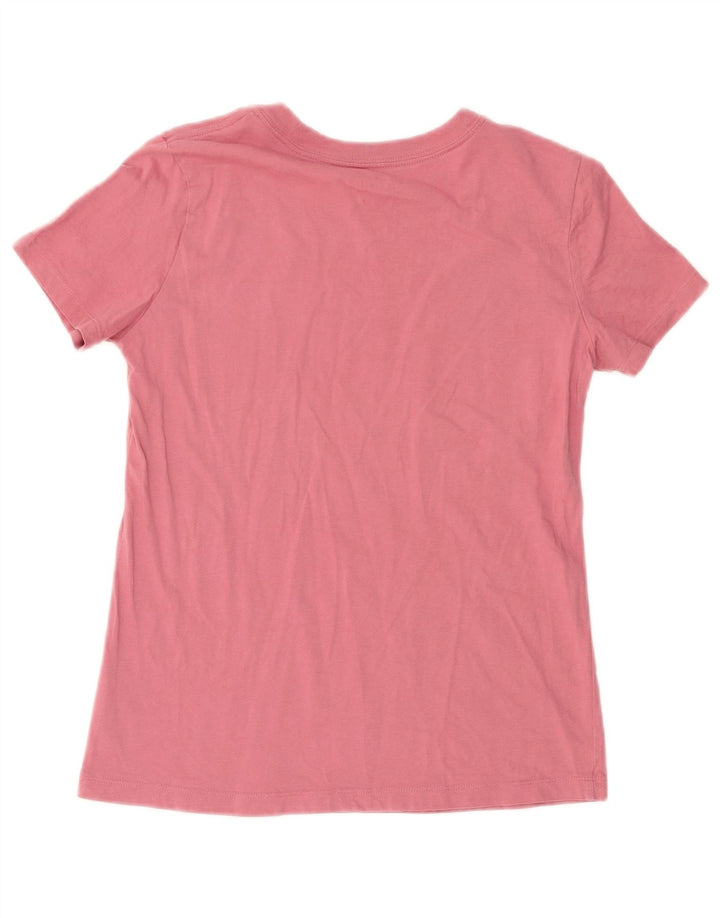NIKE Grafisk T-Shirt Top UK 10 Lille Pink Bomuld