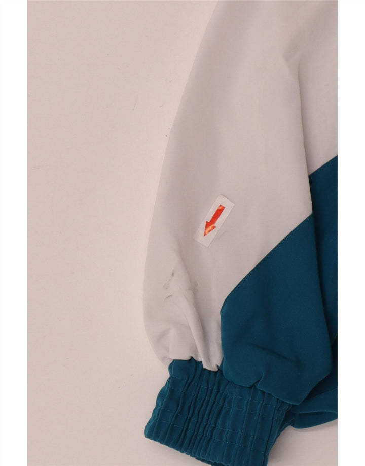 Vintage træningsdragt til mænd, topjakke, stor blå farveblok