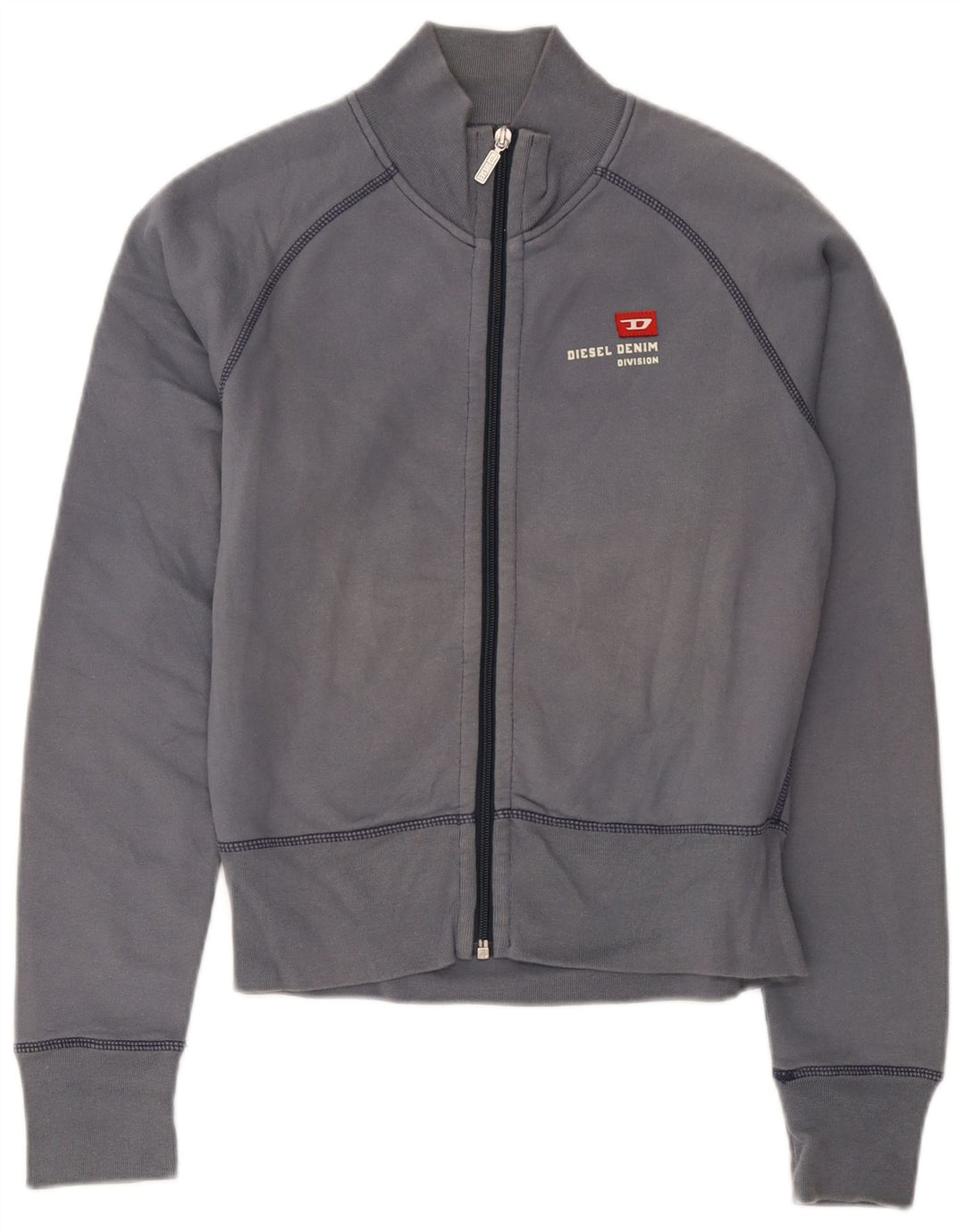 Diesel Womens Crop træningsdragt Topjakke UK 14 Stor Grå Bomuld