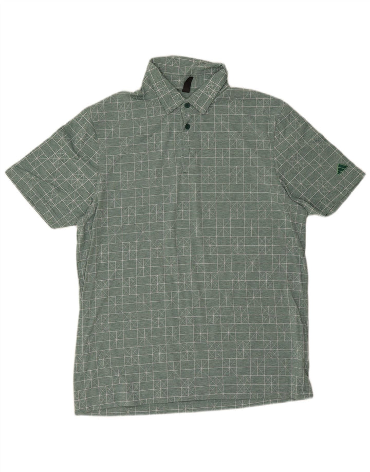 Adidas Poloskjorte til mænd Medium Grøn Geometrisk Polyester