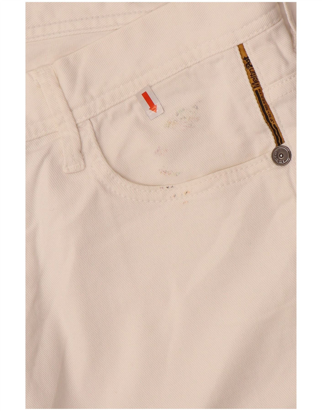 Meltin' Pot Herre Denim Shorts W34 Large White Bomuld