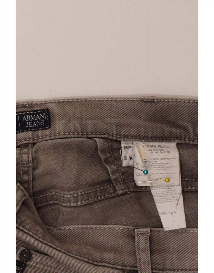 Armani Straight Jeans til mænd W36 L35 Grå bomuld