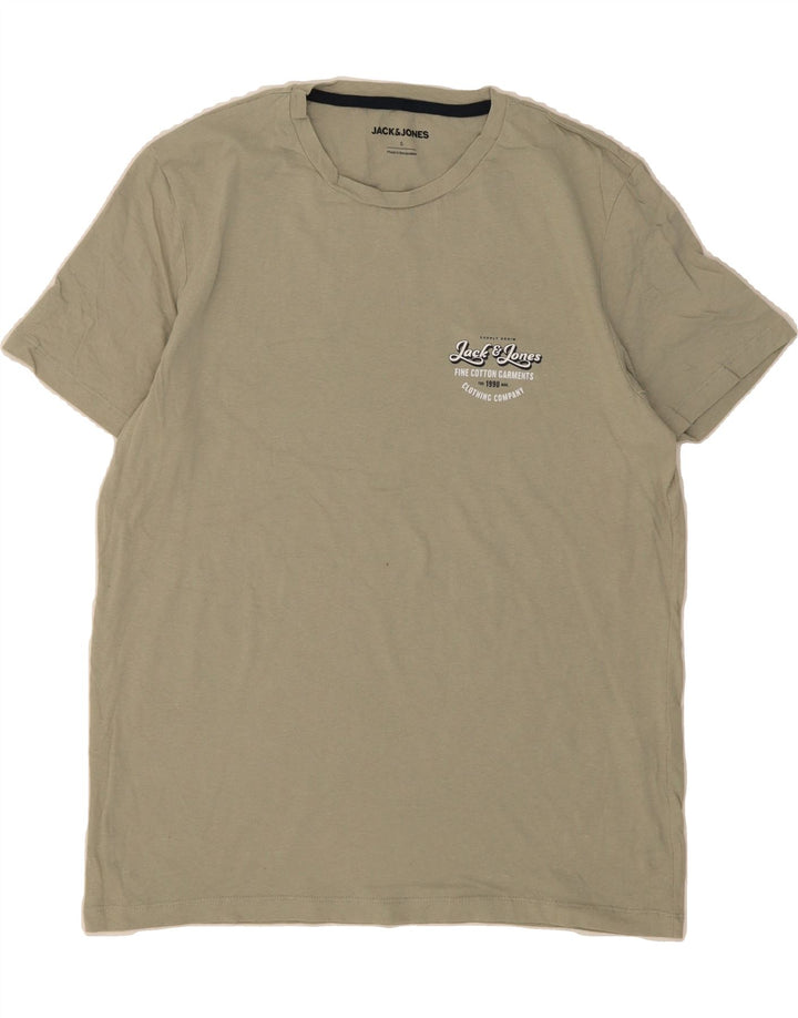 JACK & JONES Mens Graphic T-Shirt Top Small Grey Cotton Vintage Jack & Jones and Second-Hand Jack & Jones from Messina Hembry 