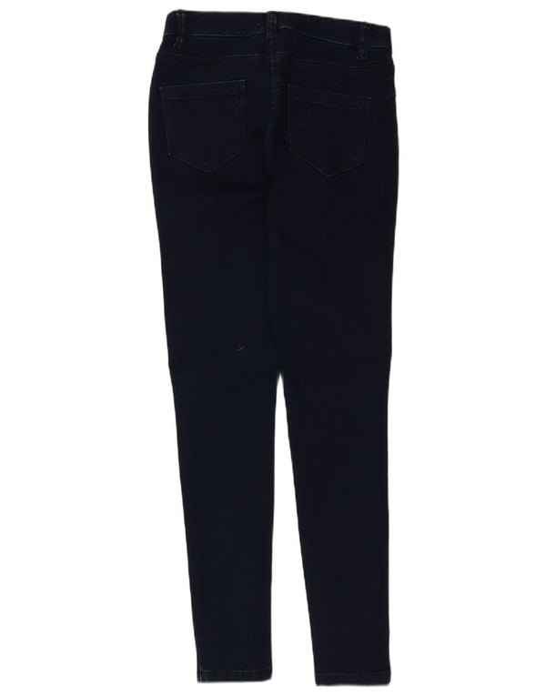M&Co Dame Skinny Jeans UK 10 Small W26 L28 Marineblå Bomuld