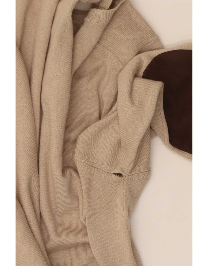 Zara Herre V-hals sweater Medium Beige Viscose