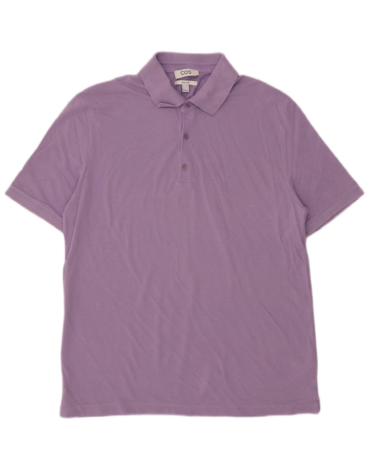 Cos Herre Regular Polo Shirt Stor lilla bomuld