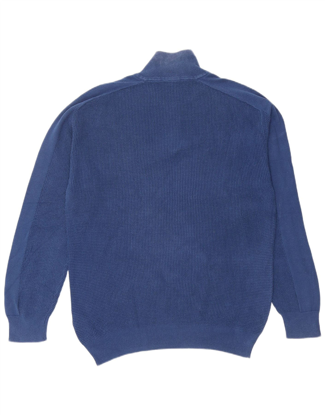 KAPPA Mens Zip Neck Jumper Sweater Large Blue Cotton