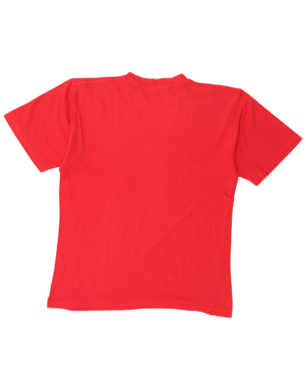 Fila Herre Grafisk T-Shirt Top IT 50 Medium Rød Bomuld