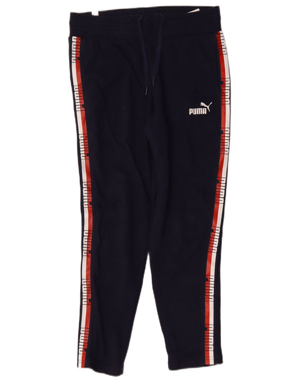 Puma træningsdragt bukser til kvinder UK 10 Small W27 L28 Navy Blue Colourblock