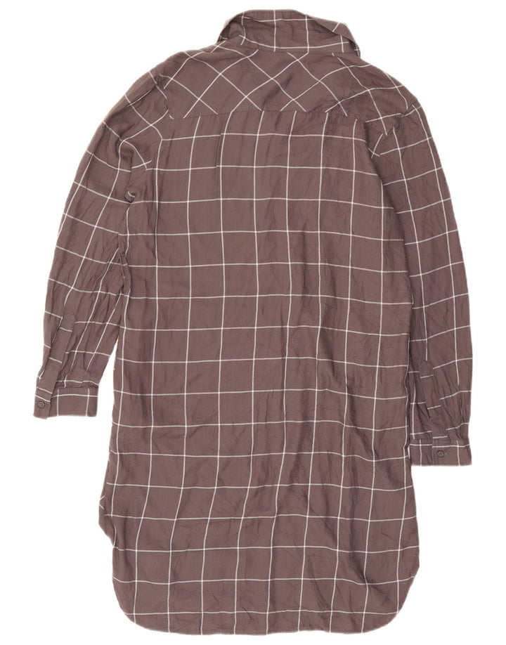 French Connection Dame Langærmet Shift Dress UK 10 Small Grey Check