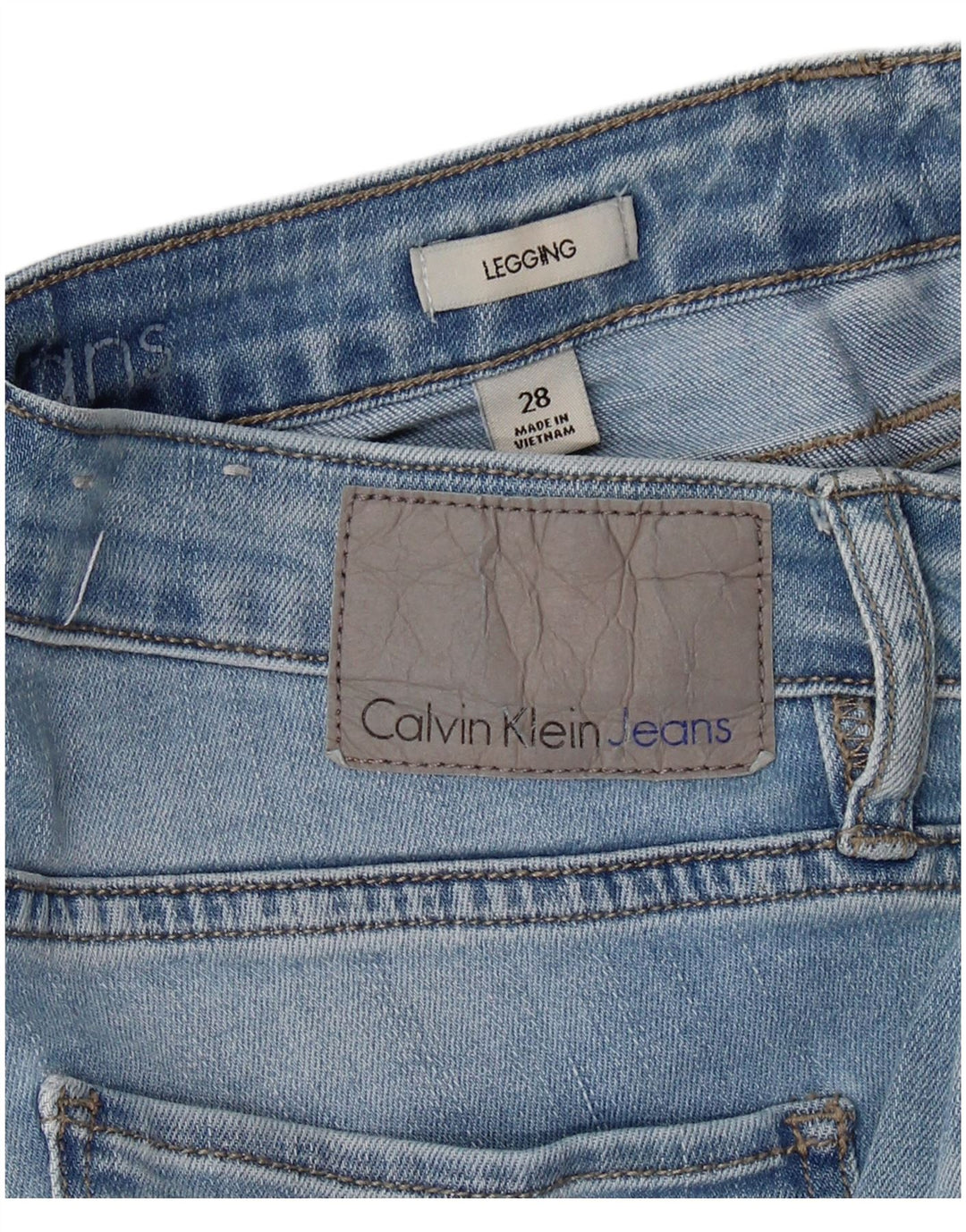 CALVIN KLEIN Dame Legging Skinny Jeans W28 L28 Blå