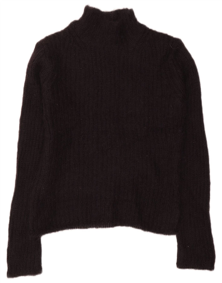French Connection Dame Turtle Neck Jumper Sweater UK 10 Small Black