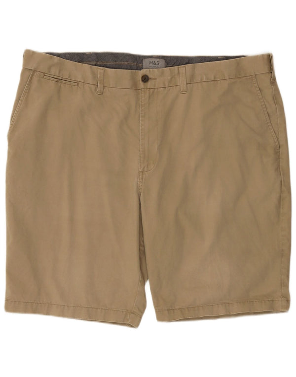 Marks & Spencer Herre Chino Shorts W44 2XL Beige Bomuld