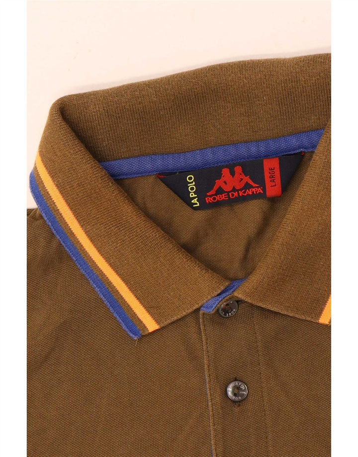 Kappa Herre Polo Shirt Large Khaki