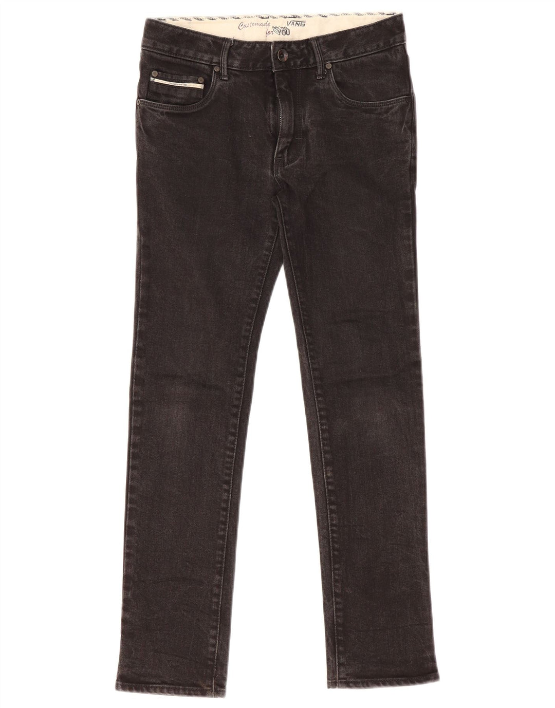 Vans Dame Slim Jeans W26 L27 Sort Bomuld
