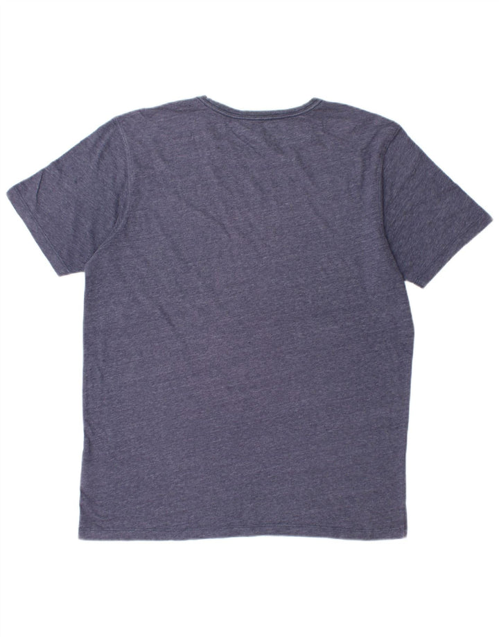 ANIMAL Herre Grafisk T-Shirt Top Stor Marineblå Polyester