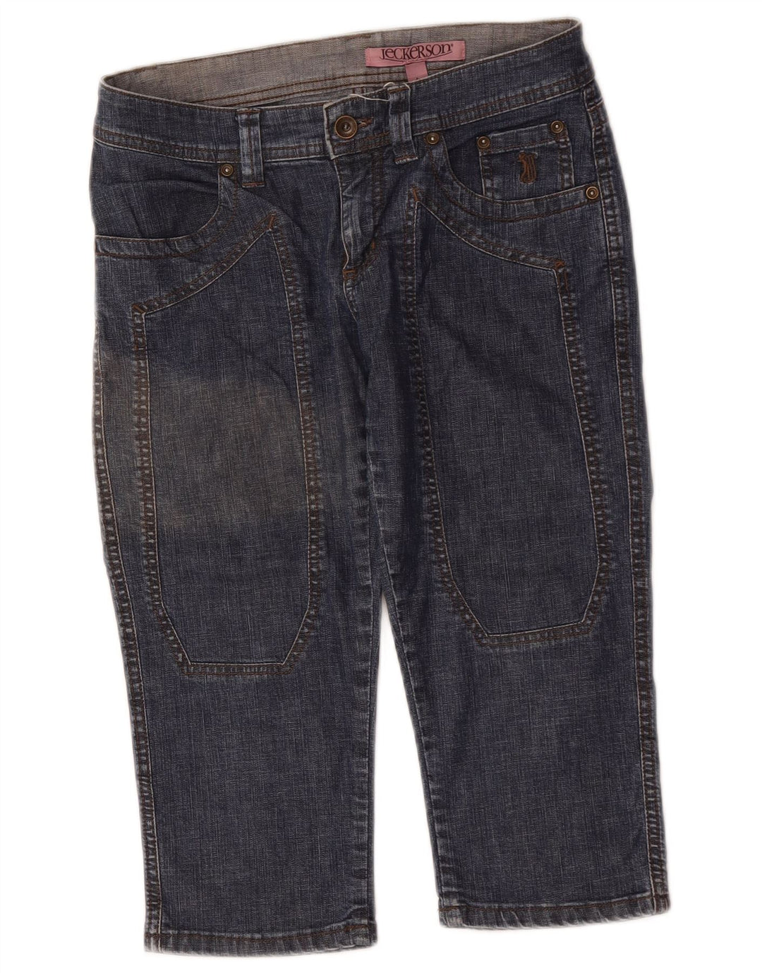 Jeckerson Womens Bermuda denimshorts W27 Små blå bomuld