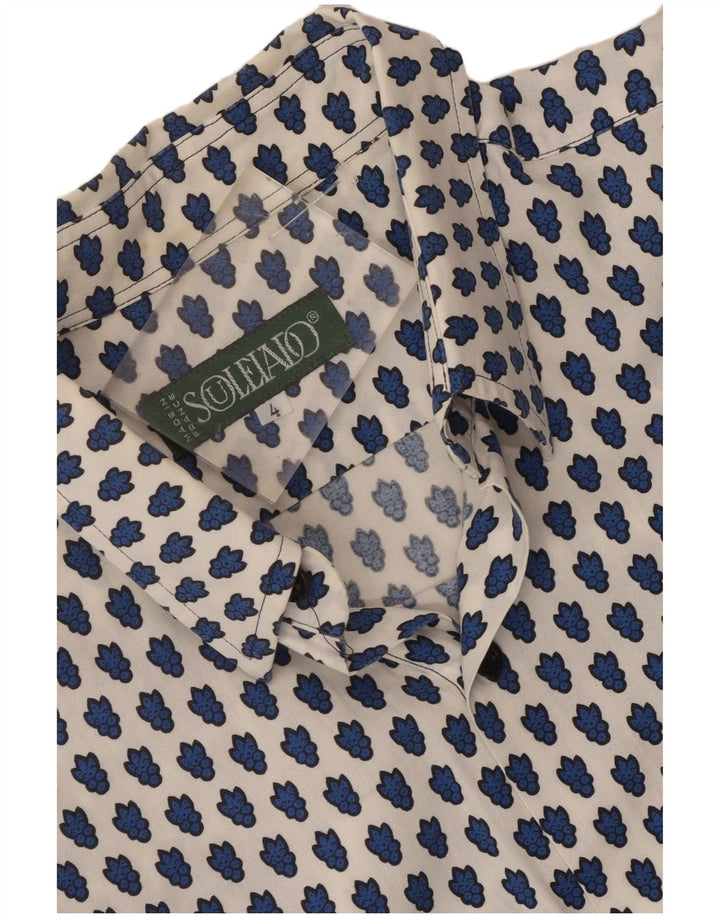 Souleiado kvinders abstrakt mønster oversized skjorte US 4 Small White