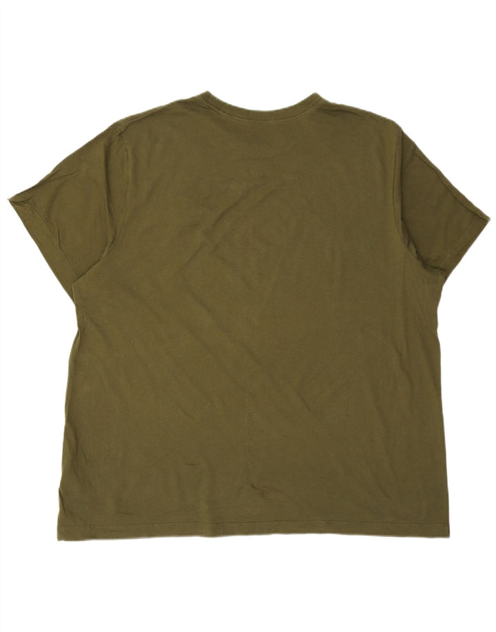 NIKE T-shirt top til mænd 2XL Khaki Bomuld