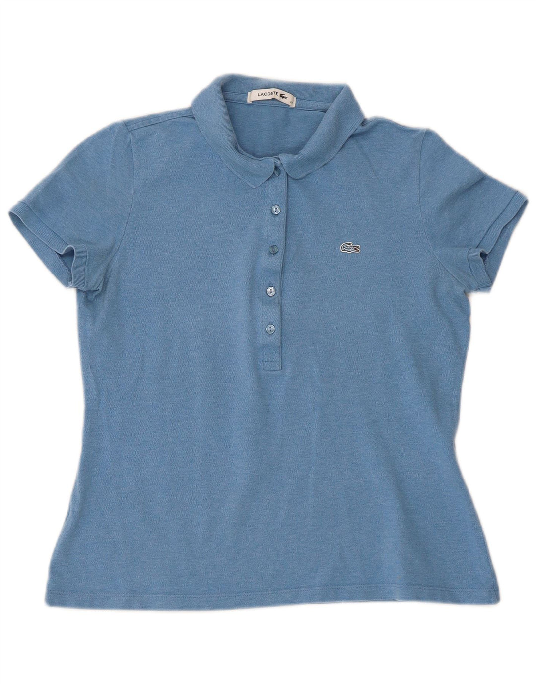 Lacoste kortærmet Regular Fit poloshirt til kvinder, størrelse 40 Medium Blue