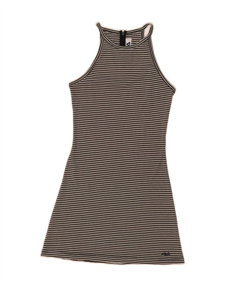 FILA Womens Sleeveless Basic Dress IT 42 Medium Black Striped Vintage Fila and Second-Hand Fila from Messina Hembry 
