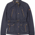 SUPERDRY Womens Utility Jacket UK 14 Medium Navy Blue Cotton